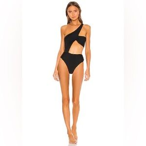 Lovers + Friends Aiko One Piece Black Womens L Bodysuit